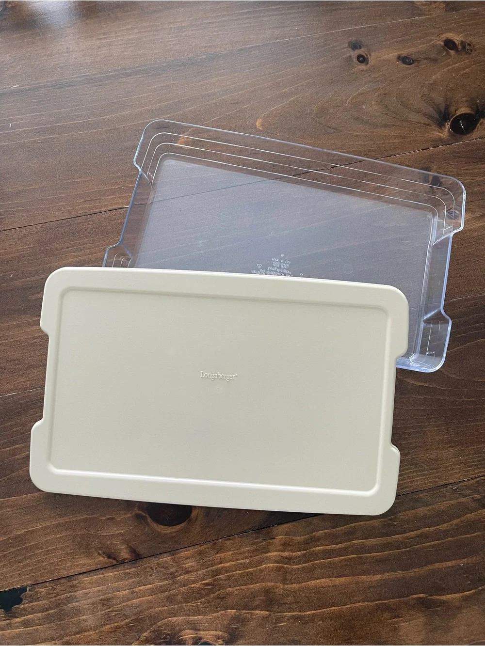 Longaberger Plastic Protector Lid and Container